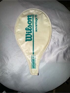 Wilson Teal Logo Cream Tennis Racket Cover